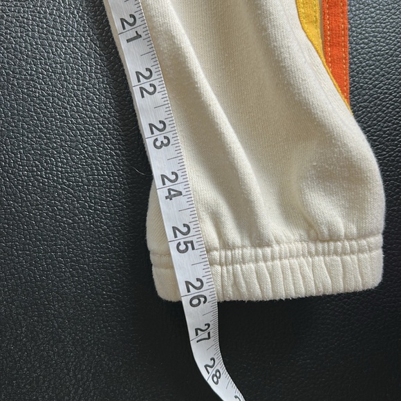 Aviator Nation Cream Pants with Rainbow Stripes - Picture 15 of 16